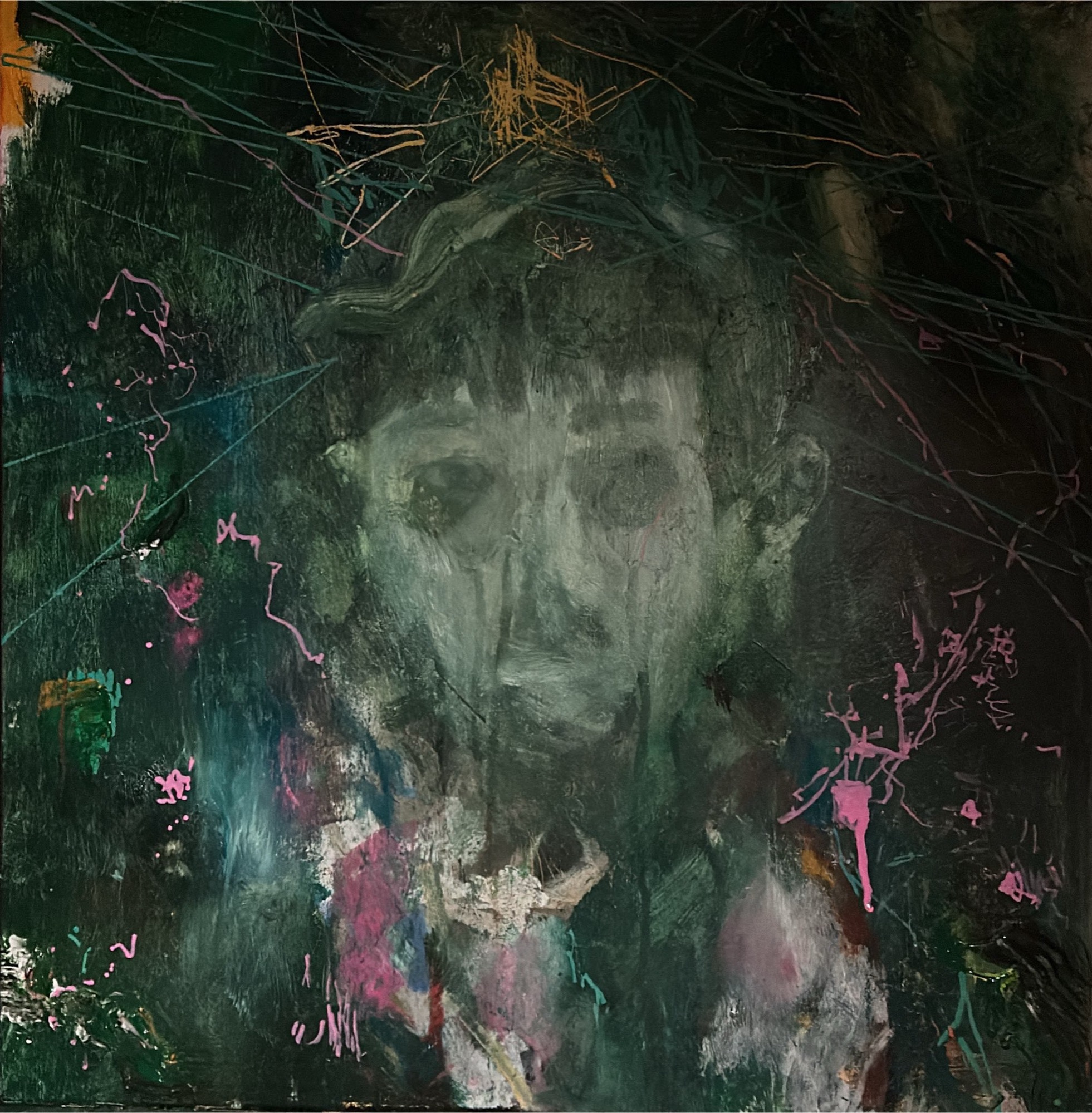 Spectral portrait on dark ground